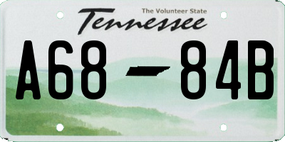 TN license plate A6884B