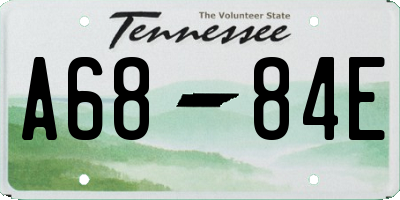TN license plate A6884E