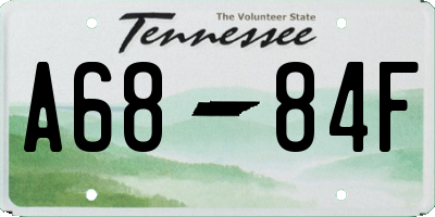 TN license plate A6884F