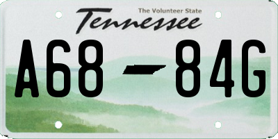 TN license plate A6884G