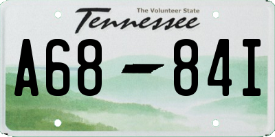 TN license plate A6884I