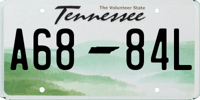 TN license plate A6884L