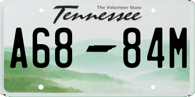 TN license plate A6884M