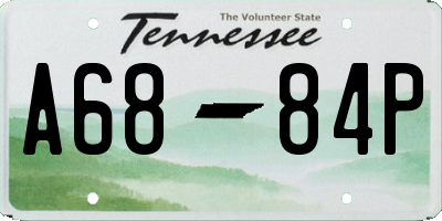 TN license plate A6884P