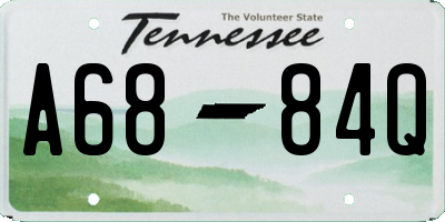 TN license plate A6884Q