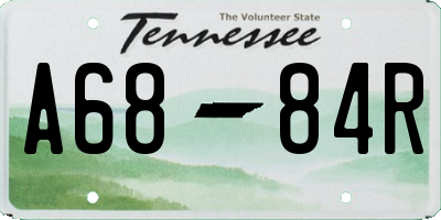 TN license plate A6884R