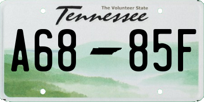 TN license plate A6885F