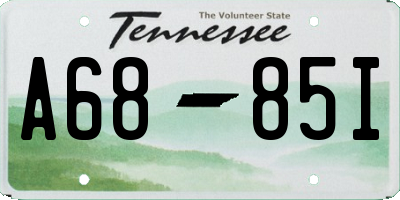 TN license plate A6885I