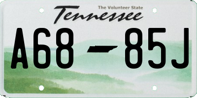 TN license plate A6885J