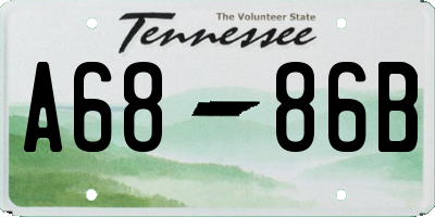 TN license plate A6886B