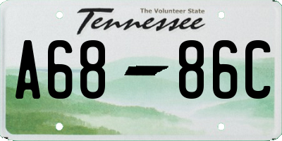 TN license plate A6886C