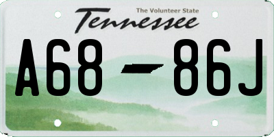 TN license plate A6886J