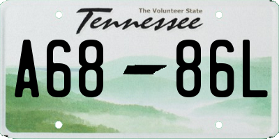 TN license plate A6886L