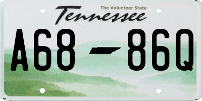 TN license plate A6886Q
