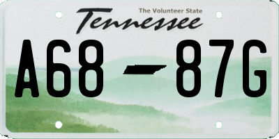 TN license plate A6887G
