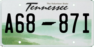 TN license plate A6887I
