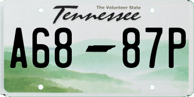 TN license plate A6887P