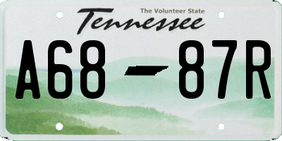 TN license plate A6887R