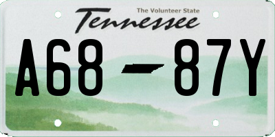 TN license plate A6887Y