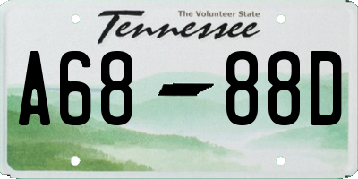 TN license plate A6888D
