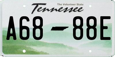 TN license plate A6888E
