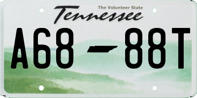 TN license plate A6888T