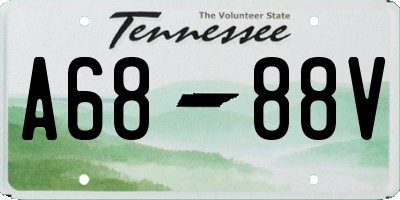 TN license plate A6888V