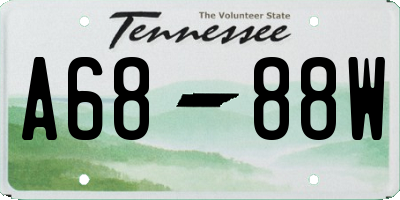 TN license plate A6888W