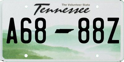 TN license plate A6888Z