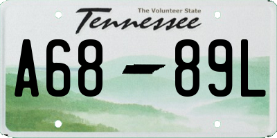 TN license plate A6889L