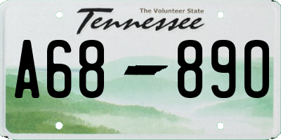 TN license plate A6889O