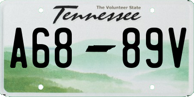 TN license plate A6889V