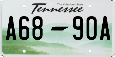 TN license plate A6890A