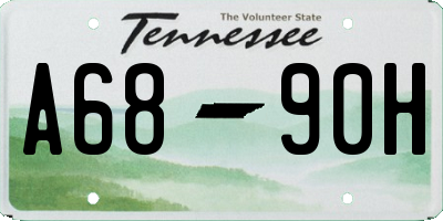 TN license plate A6890H