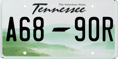 TN license plate A6890R