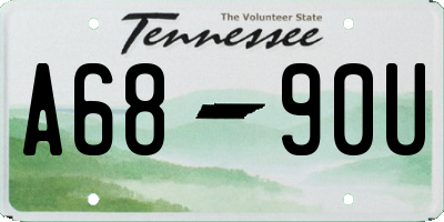 TN license plate A6890U