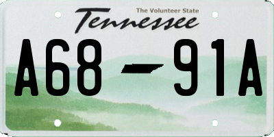 TN license plate A6891A