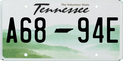 TN license plate A6894E