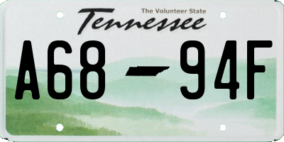 TN license plate A6894F