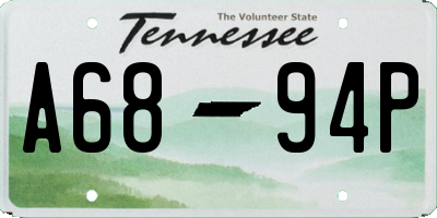 TN license plate A6894P