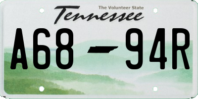 TN license plate A6894R