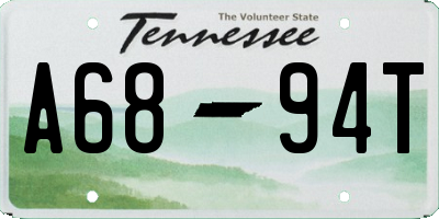 TN license plate A6894T