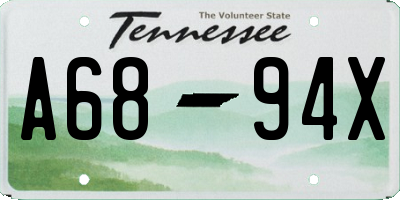 TN license plate A6894X