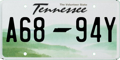 TN license plate A6894Y