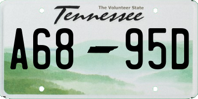 TN license plate A6895D