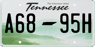 TN license plate A6895H