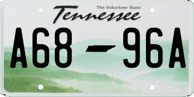 TN license plate A6896A