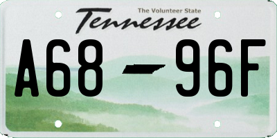 TN license plate A6896F