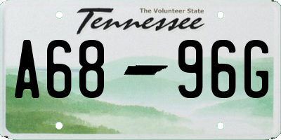 TN license plate A6896G