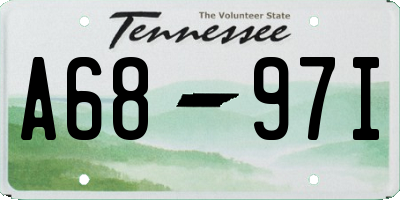 TN license plate A6897I